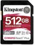 SD 512Gb Kingston SDXC Canvas React Plus V60 U3 SDR2V6/512GB