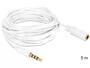 Kab 3,5mm Jack M - 3,5mm jack F hosszabitó 4pin 5m Delock 84484