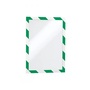 Infókeret A4, öntapadó mágneses záródás 2 db/csomag, Durable Duraframe® Security, zöld/fehér