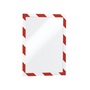 Infókeret A4, öntapadó mágneses záródás 2 db/csomag, Durable Duraframe® Security, piros/fehér