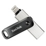 Sandisk 64GB USB3.0/Apple Lightning iXPAND GO Fekete-Ezüst (186489) Flash Drive
