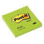 Post-it 76x76mm 100lap neon zöld jegyzettömb