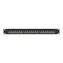 Lanberg PPS7-1024-B 19" 1U 24port Cat.7 FTP árnyékolt fekete patch panel