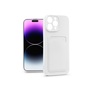 Haffner PT-6740 iPhone 14 Pro Max fehér szilikon hátlap kártyatartóval