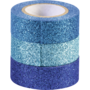 Heyda Blue 3 db glitteres ragasztószalag