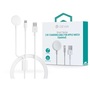 Devia ST394690 Smart Series 2in1 fehér mágneses töltőkábel Apple Watch órához + USB-A - Lightning Kábel