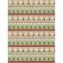 IRIS Karácsonyi tekercses KRAFT csomagolópapír,  200x70cm, különböző mintákkal, 60g/m2