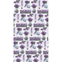 IRIS tekercses csomagoló papír, levendula, különböző mintákkal, 200x70cm, 60g/m2