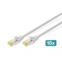 DIGITUS Cat.6A S/FTP LSZH 5m szürke patch kábel (10db/csomag)