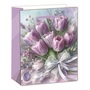 IRIS matt papírtasak tulipáncsokros lila 18 x 23cm