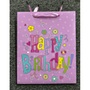 IRIS matt papírtasak Happy Birtday lila 26 x 32cm