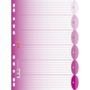 Brunnen A4 6 részes pink műanyag regiszter