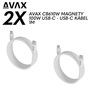 AVAX CB610W – 2X 100W Mágneses USB-C Gyorstöltő Kábelcsomag