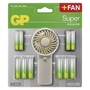 GP B0161M Super akáli elem AA 12db + AAA 12db + ventilátor