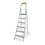 DRABEST MAX 6 (5+1) lépcsős professzionális alumínium létra, összecsukható, 150 kg teherbírás