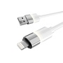 AVAX CB310 GLOWY 1m USB-A - Lightning fehér töltőkábel