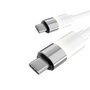 AVAX CB317 GLOWY 2m 60W USB-C fehér gyorstöltő kábel