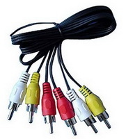 Kab Composit-video 3xRCA F - 3xRCA F 2m Nedis CVGL24300BK20