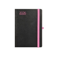 Kalendart Nero 2026 N015 A5 heti beosztású fekete-pink határidőnapló