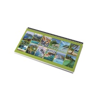 Realsystem 2026 Szigetek 7971-04 képes kék fekvő asztali naptár