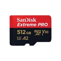 Sandisk 00214507 512GB SD micro Extreme Pro (SDXC Class 10 UHS-I U3) memóriakártya