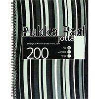 Pukka Pad Jotta Pad A4 PP 200 oldalas fekete csíkos vonalas spirálfüzet