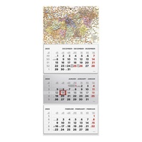 Kalendart 2026 T074 3 tömb Magyarország térkép speditőrnaptár