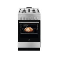 Electrolux LKG504011X Inox, szabadonálló, gáz, főzőzóna: 4, sütő:57L, grill, tűzhely