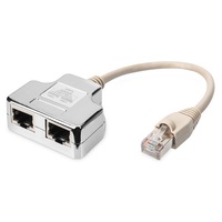 DIGITUS AT-AG CX2 Cat.5e árnyékolt PC-PC RJ45 Y elosztó adapter