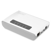 DIGITUS DN-13024 2 port USB 2.0 vezeték nélküli többfunkciós nyomtatószerver DIGITUS DN-13024 2 port USB 2.0 vezeték nélküli többfunkciós nyomtatószerver