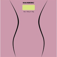 Hausberg HB-6003RZ üveg fürdőszobai mérleg rózsaszín