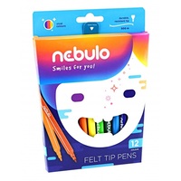 Nebulo vízbázisú 12 db színes filctoll készlet