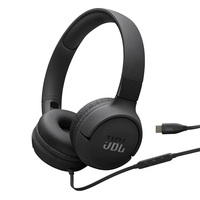 JBL Tune520C USB-C vezetékes mikrofonos fekete fejhallgató