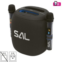 SAL PARCUBE vízálló hordozható hangszóró + 2db vezeték nélküli mikrofon