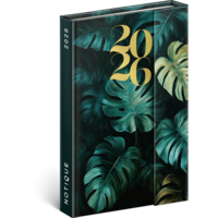 Realsystem 2026 Monstera 5412 B6 mágneses zsebnaptár