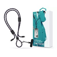 Devia ST125001 Cable Pro5 Woven 1,6m 27W PD Type-C - Lightning kék adat- és töltőkábel + nyakpánt Devia ST125001 Cable Pro5 Woven 1,6m 27W PD Type-C - Lightning kék adat- és töltőkábel + nyakpánt