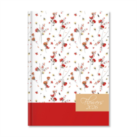 Period Flowers White 2026 A5 napi beosztású határidőnapló Period Flowers White 2026 A5 napi beosztású határidőnapló