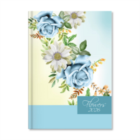 Period Flowers Blue 2026 B6 heti beosztású határidőnapló Period Flowers Blue 2026 B6 heti beosztású határidőnapló