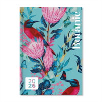 Period Botanic Blue 2026 B6 heti napi beosztású határidőnapló Period Botanic Blue 2026 B6 heti napi beosztású határidőnapló