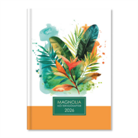 Period Magnólia Leaf 2026 B6 napi beosztású női tervező határidőnapló Period Magnólia Leaf 2026 B6 napi beosztású női tervező határidőnapló