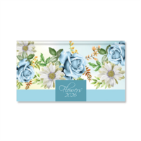 Period Flowers Blue 2026 fekvő zsebnaptár Period Flowers Blue 2026 fekvő zsebnaptár