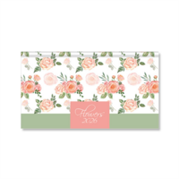 Period Flowers Green 2026 fekvő zsebnaptár Period Flowers Green 2026 fekvő zsebnaptár