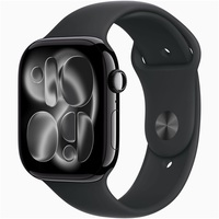 Apple Watch S11 GPS-es (46mm) kozmoszfekete alumínium tok, fekete M/L sportszíjas okosóra Apple Watch S11 GPS-es (46mm) kozmoszfekete alumínium tok, fekete M/L sportszíjas okosóra