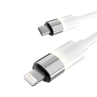 AVAX CB315 GLOWY 2m 27W USB-C - Lightning fehér gyorstöltő kábel